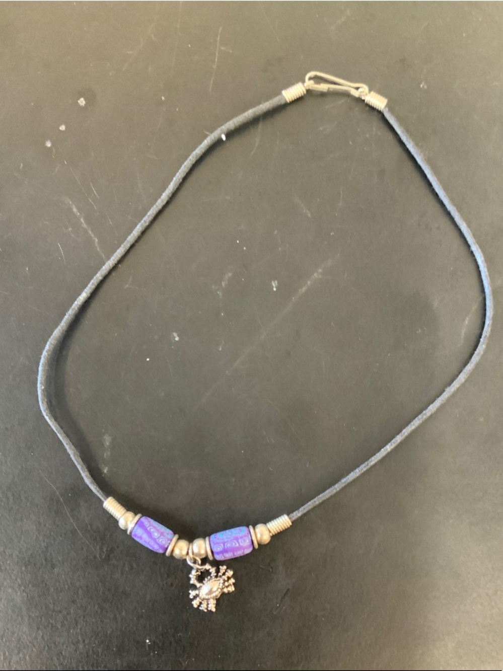 Unbranded Purple Bead Charm Necklace for Women